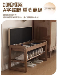 储物换鞋凳实木家用门口可坐穿鞋凳子玄关鞋架入户小型鞋柜软包凳