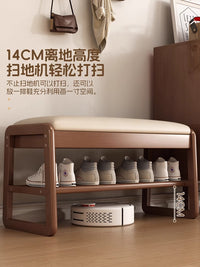 储物换鞋凳实木家用门口可坐穿鞋凳子玄关鞋架入户小型鞋柜软包凳