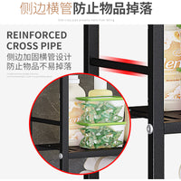 卫生间置物架落地多层厕所洗手间收纳架脸盆架洗发水沐浴露整理架 【实用款】四层-银灰色（全钢架+侧边带挂钩）