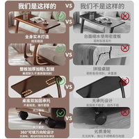 实木沙发边几可移动床头桌子带轮侧边柜家用客厅小户型C型小茶几