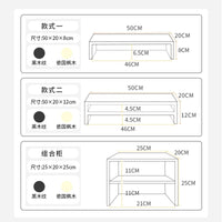 倍方电脑显示器增高架办公室桌面收纳支架笔记本置物架屏幕托架 双层黑木纹