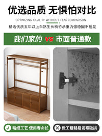 卧室衣帽架床边晚上放衣服神器室内大容量衣物置物架多功能收纳架 （茶色）双层衣帽架-80cm长【破损包赔】