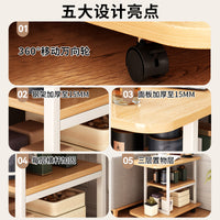 可移动床边桌电脑桌办公家用学生写字书桌简易卧室学习简约小桌子