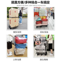 德国进口手拉车拉杆车家用小拖车折叠便携小推车拉货手推车货搬运