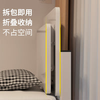 宿舍床上桌大学生书桌小桌板折叠免安装寝室悬空上下铺置物电脑桌 【免安装】暖白色75*33
