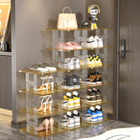 透明简易鞋架家用门口多层鞋托架置物架小窄入户门鞋子收纳非神器