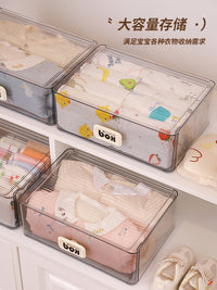 婴儿衣服收纳盒抽屉式宝宝衣柜专用帽子口水巾整理神器多层储物柜