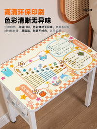 简易儿童学习桌可折叠家用小户型书桌写字桌作业课桌椅套装免安装 DJ-0040‖单桌【卡槽杯托款】 60x40x52cm