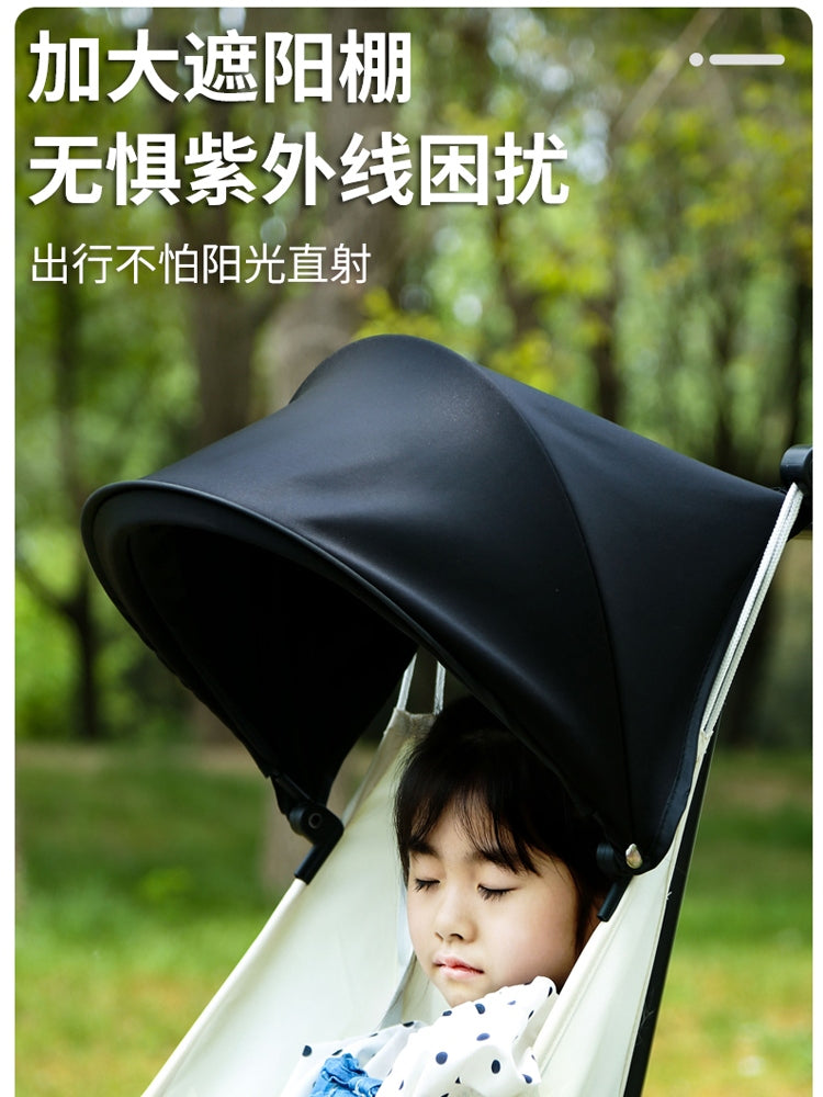 口袋伞车轻便婴儿推车手推车儿童遛娃神器折叠简易大童旅行推车 丛林绿-升级遮阳2.8kg-铝合金带侧兜【现货现发】