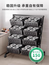家用厨房小推车置物架多层水果蔬菜篮子收纳筐客厅落地零食储物架 【ins奶油风首选】白色3层6篮 ⭐小红薯推荐