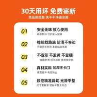 网红粉红兔入户门垫丝圈地垫进门玄关地毯除尘耐脏脚垫丝圈防滑垫 粉兔请换拖鞋 竖45CM×横75CM【防滑可冲洗】