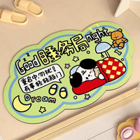 浴室卫生间门口硅藻泥脚垫吸水垫厕所洗手间地垫速干防滑地毯搞笑 40*60cm（防滑吸水） 淋业局：浇水中勿扰