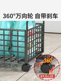 卫生间置物架落地夹缝移动架子厕所脸盆洗衣液浴室缝隙收纳小推车 白色中号