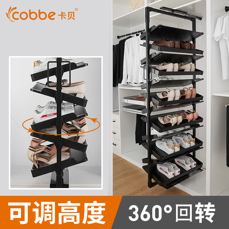卡贝旋转鞋架多层鞋柜子门口收纳省空间家用多功能简易防尘置物架