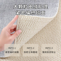 高级感圆形地毯现代客厅沙发茶几毯书房转椅垫摇椅垫卧室床边垫子 驼色 直径120CM