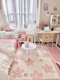 地毯卧室床边毯日系少女风粉色可爱客厅沙发儿童房女孩房间地垫 野餐兔子 120*200cm