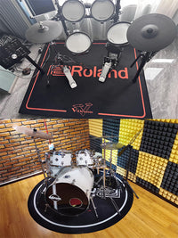 Roland罗兰电鼓地毯专用减震垫摇滚吸隔音降噪鼓垫架子鼓防滑地垫 黑色方形 1.2米X1.2米（电鼓用）