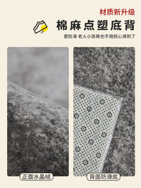 潮牌熊地毯客厅轻奢高级家用免洗可擦沙发茶几毯隔音耐脏卧室地垫 最后一束月光 140*200cm【防水防污防滑】