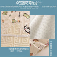 薄款a类纯棉爬爬垫保护套罩防滑床笠婴儿盖爬行垫地垫布套子机洗 格韵空间 180*200cm四角绑带加防滑颗粒
