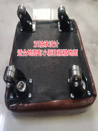高绣花机软面板车万向轮换底线滑小车防缠绕胶轮高凳子轴承板车 4个单轴承轮子带螺丝