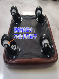 高绣花机软面板车万向轮换底线滑小车防缠绕胶轮高凳子轴承板车 4个单轴承轮子带螺丝