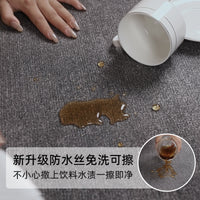 2025新款客厅地毯纯色沙发茶几毯轻奢高级床边毯免洗房间防滑地垫 墨汁【升级九防面料】 100*160cm[小沙发推荐]