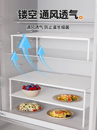 厨房冰箱置物架内部收纳神器分隔板架子可伸缩分层冰柜层板隔断格 【透气网格】长37-62CM 宽35CM 高15CM 单层