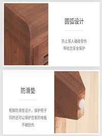 实木鞋柜家用门口立式多层鞋架子带门窄高储物柜玄关收纳柜免安装