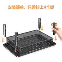 显示器电脑支架带抽屉置物收纳架可升降笔记本台式增高架底座架子