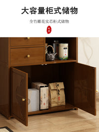 茶架子置物架茶室茶具收纳柜新中式客厅小型博古架茶叶摆放展示架 SJ-茶叶架70三层带抽