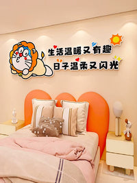 哆啦A梦卡通装饰画男孩房间改造遮丑墙面卧室布置床头背景墙贴纸 CS-1125-1-3毫米PVC 中