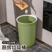 垃圾桶厨房专用超大容量家用2024新款餐饮商用户外厨余收纳桶大号 18L棕丨口径28cm*高32cm（买2送垃圾袋）