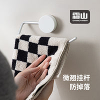 霜山免打孔毛巾架浴室厨房擦手巾收纳架卫生间发圈皮筋头饰挂架