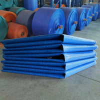 Navy Polypropylene Debris Sacks, 110cm Garden Waste Bags for Moving, Heavy Duty 50kg Capacity Woven Sacks, Pack of 10