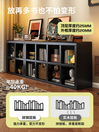 钢制书架家用格子柜矮靠墙收纳落地置物架八格柜幼儿园书柜储物柜 竖放⭐白色⭐加厚碳钢⭐三层6格丨送货上门