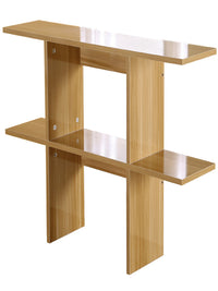 桌上分层书架实木生态板储物学生收纳神器小型办公桌面多层置物架