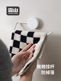 霜山免打孔毛巾架浴室厨房擦手巾收纳架卫生间发圈皮筋头饰挂架