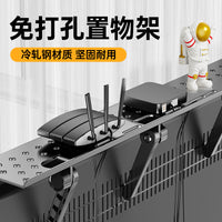 免打孔冷轧钢电视机顶盒置物架隐形收纳神器盒路由器支架壁挂托架