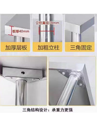 加厚不锈钢工作台拆装防潮垫高架厨房增高矮支架台子商用落地底座