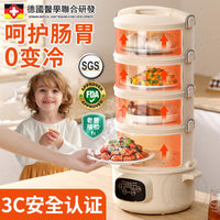 德国保温饭菜神器菜罩2024新款家用多层冬季电加热剩菜饭收纳箱