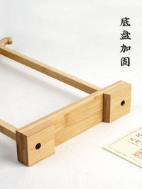楠竹笔架毛笔挂架简约新中式毛笔架笔挂创意实木摆件书法收纳笔架