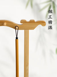 楠竹笔架毛笔挂架简约新中式毛笔架笔挂创意实木摆件书法收纳笔架