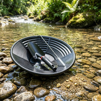 Gold Panning Kit Black Prospecting Pan with Accessories Molded Panning Kit for Hobbyists