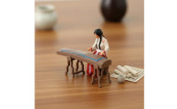 1:64 Scale Pipa Player Miniature Photography Prop Guqin Player Miniature Miniature Scene Decoration Ancient Theme Musician Figurine for Photo Photography, Display Shelf