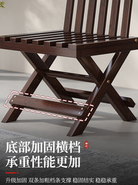 加厚折叠凳家用马扎凳便携矮脚靠背椅子小竹凳子小矮凳钓鱼小板凳 百变马扎椅【胡桃色   免安装】