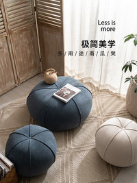 懒小姐南瓜实木凳子家用结实耐用矮凳沙发凳门口换鞋凳轻奢高级感
