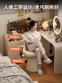 化妆凳女生卧室衣帽间高级感梳妆台椅子可旋转轻奢网红意式靠背椅