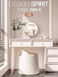 化妆凳家用梳妆台凳子网红高级感客厅轻奢椅简约板凳美甲圆凳矮凳