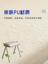 化妆凳家用主卧梳妆台椅子女生卧室衣帽间凳子现代简约网红美甲椅 炫酷黑【超纤皮】✿极简风