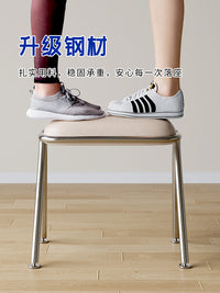 化妆凳家用主卧梳妆台椅子女生卧室衣帽间凳子现代简约网红美甲椅 炫酷黑【超纤皮】✿极简风
